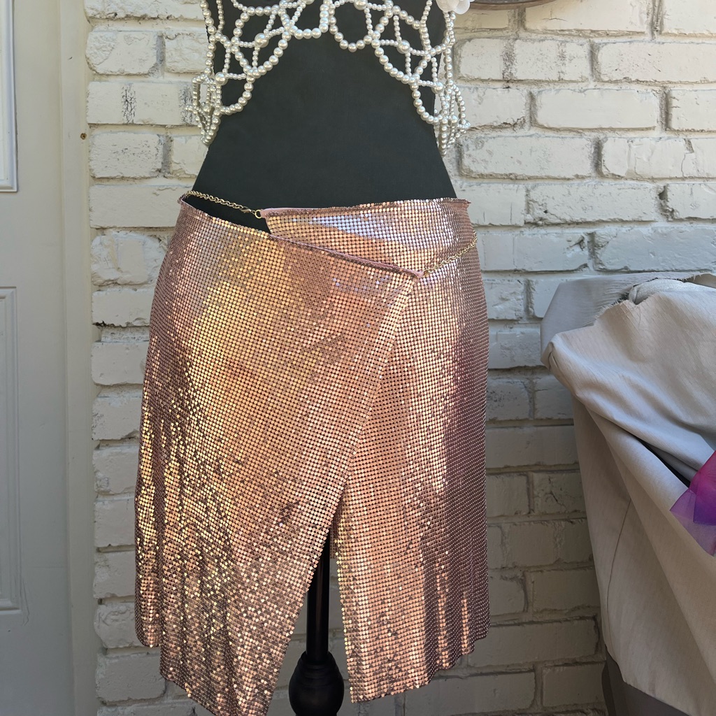 Hello Molly Forever Glow Wrap Mini Skirt Pink - Small